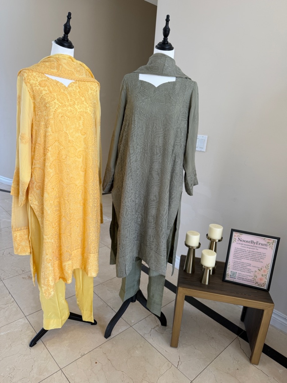 Embroidered Yellow Traditional Tunic Set